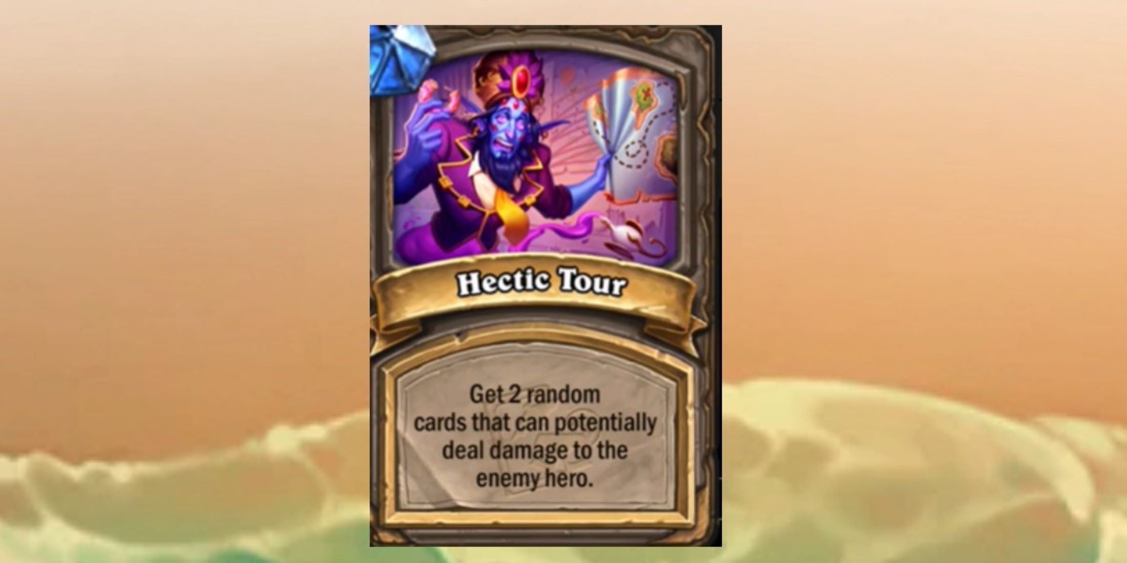 Hectic Tour from Hearthstone on a beach themed background