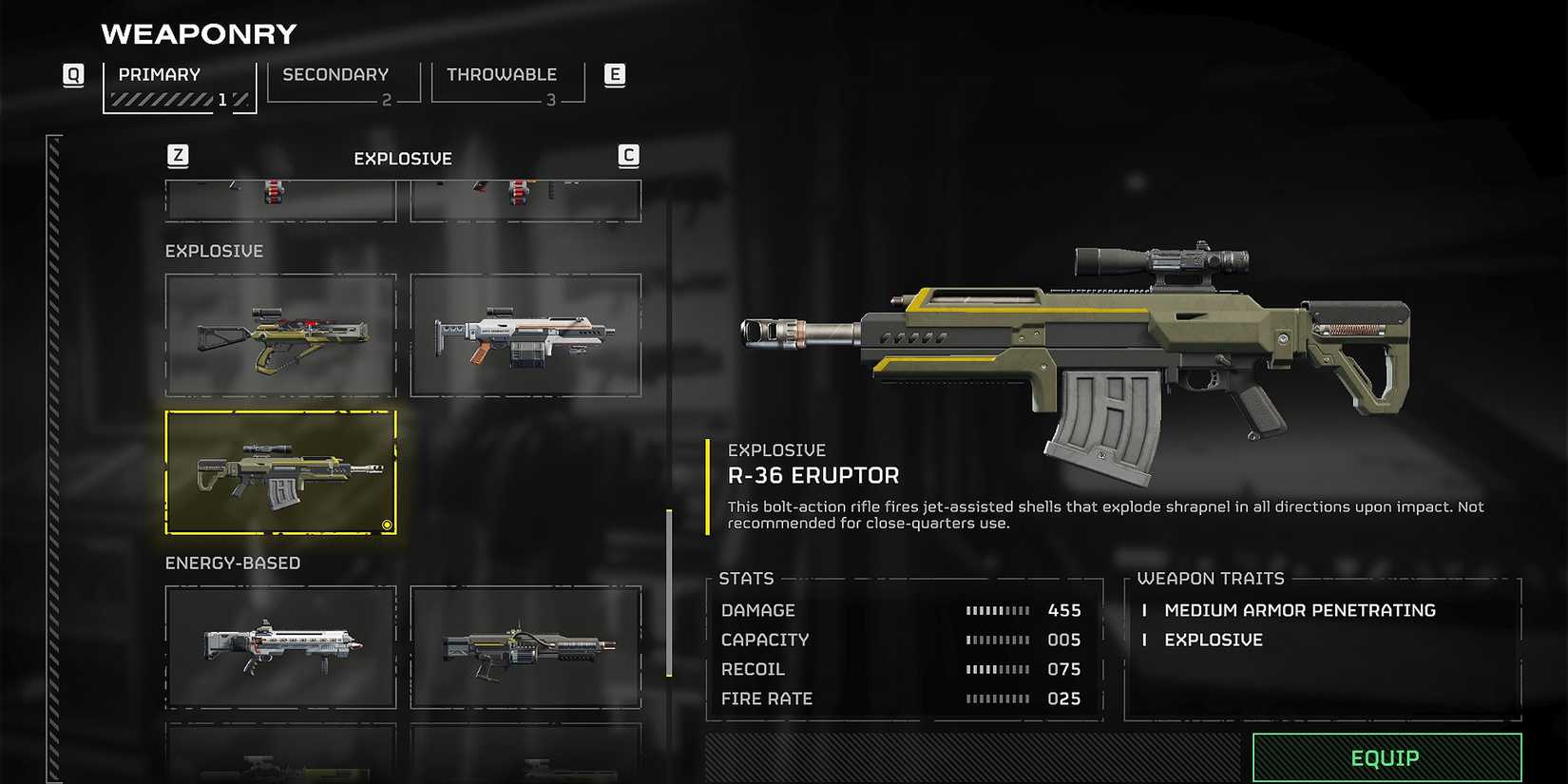 Helldivers 2 - Eruptor Stats