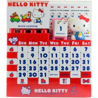 Hello Kitty Figure Block Desk Calendar