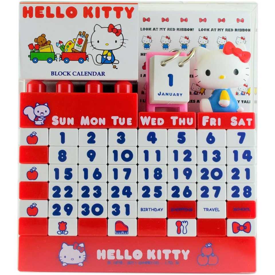 Hello Kitty Figure Block Desk Calendar