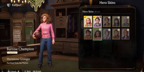 hermione granger burrow champion hero skin in quidditch champions