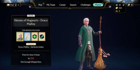 heroes of hogwarts draco malfoy bundle in quidditch champions
