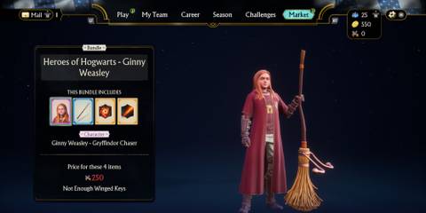 heroes of hogwarts ginny weasley bundle in quidditch champions