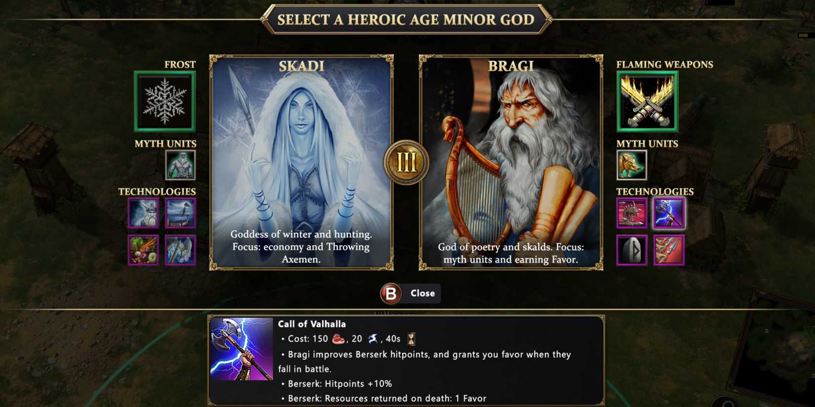 heroic age minor gods age of mythology