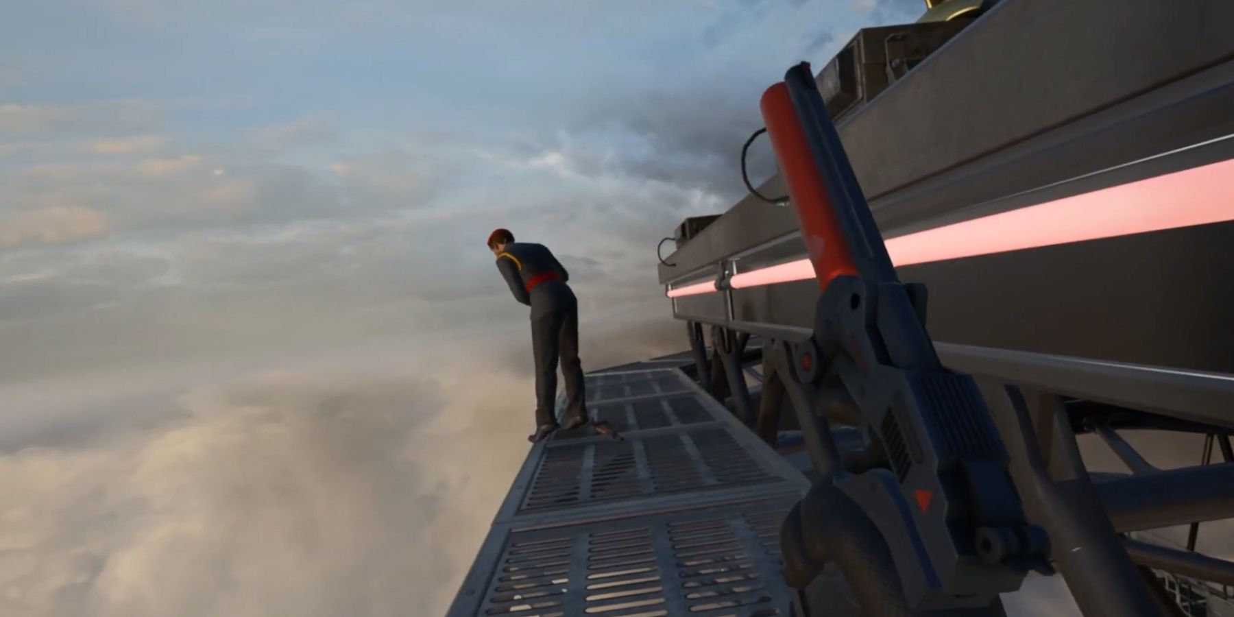 Hitman VR - Agentt 47 approaching a guard