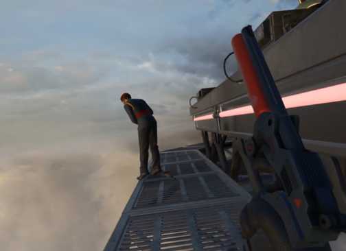 Hitman VR - Agentt 47 approaching a guard