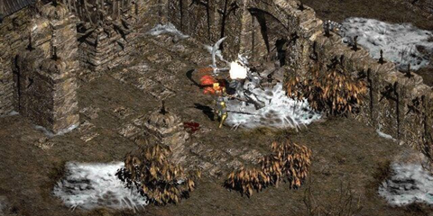 Hordes of enemies attack in Diablo Lord of Destruction