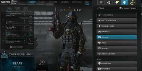 Screenshot showcasing how to change FOV settings in Warzone