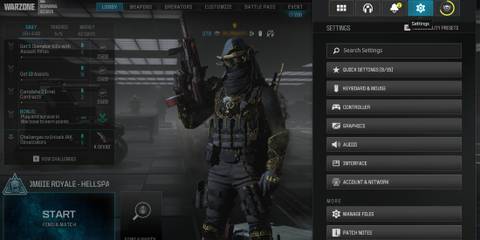 Screenshot showcasing how to change FOV settings in Warzone 