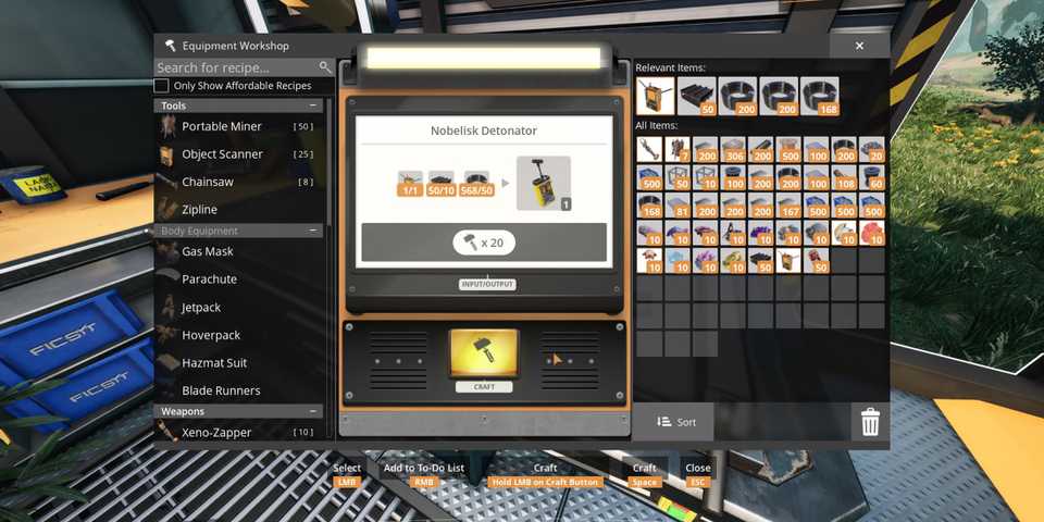 How to Craft Nobelisk Detonator in satisfactoy 2