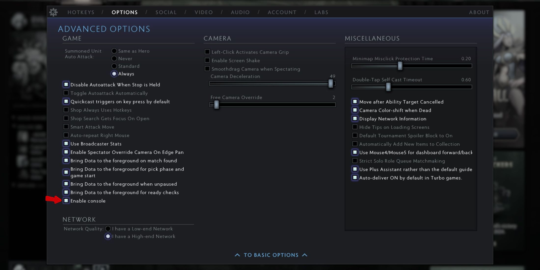 Dota 2: How to Enable Console