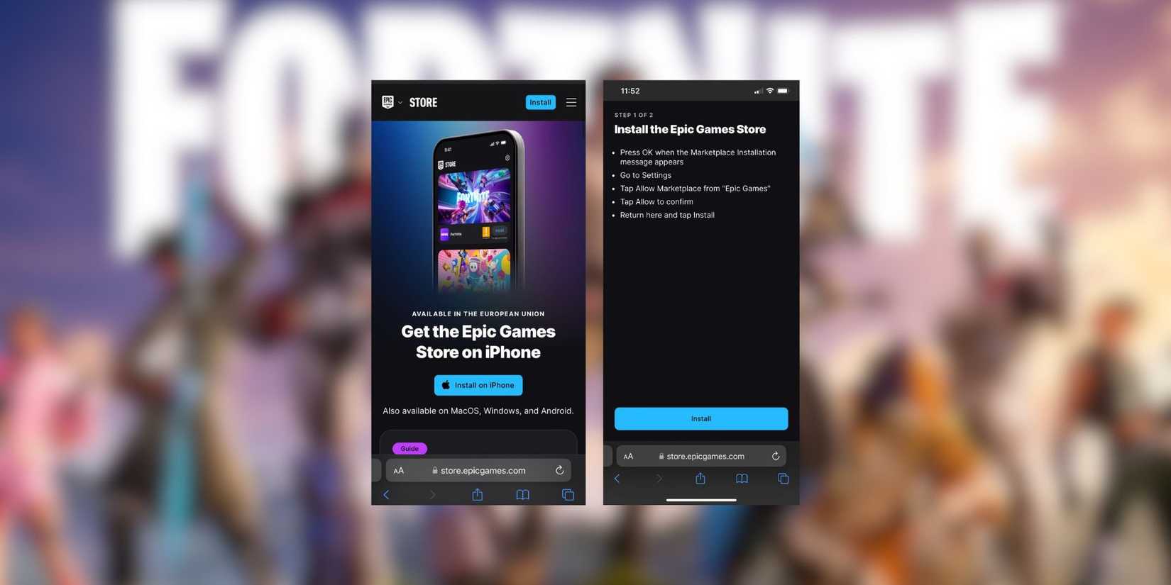 Fortnite iPhone Installation Instructions
