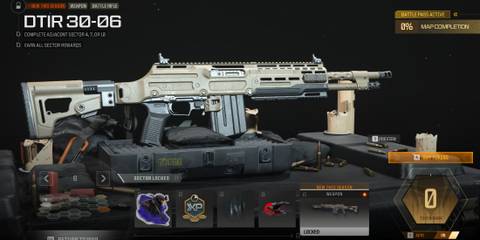 Screenshot showcasing how to unlock the DTIR 30-06 in Modern Warfare 3 and Warzone 