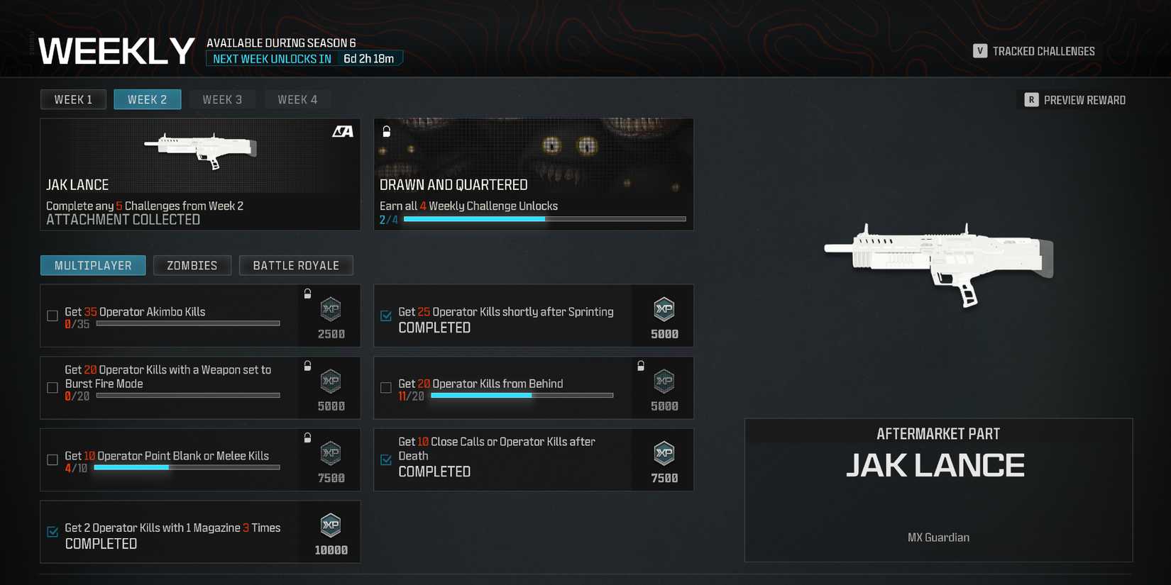 Screenshot showcasing how to unlock the JAK Lance in Modern Warfare 3 and Warzone 