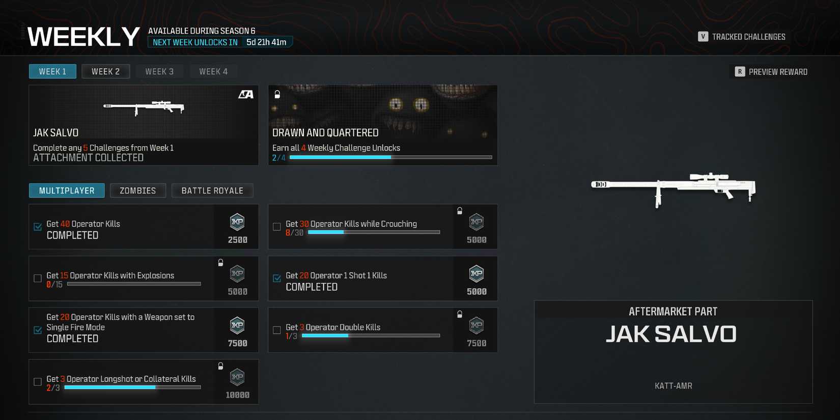 Screenshot showcasing how to unlock the JAK Salvo in Modern Warfare 3 and Warzone 