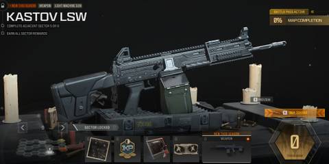 Screenshot showcasing how to unlock the Kastov LSW in Modern Warfare 3 and Warzone 