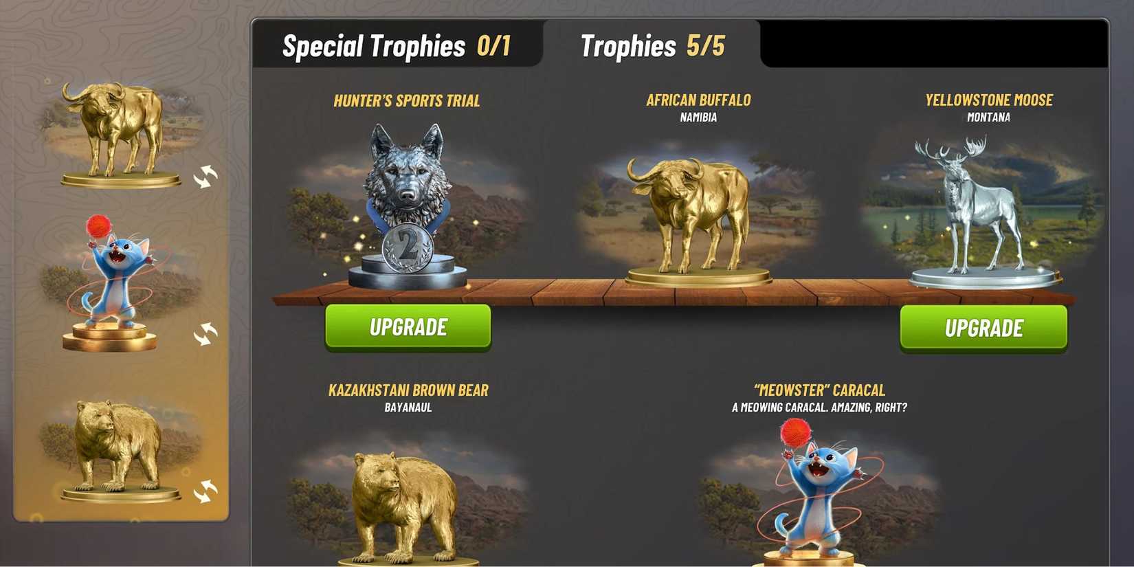 Hunting Clash trophies