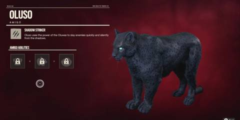 An image of Oluso the black jaguar from Far Cry 6 