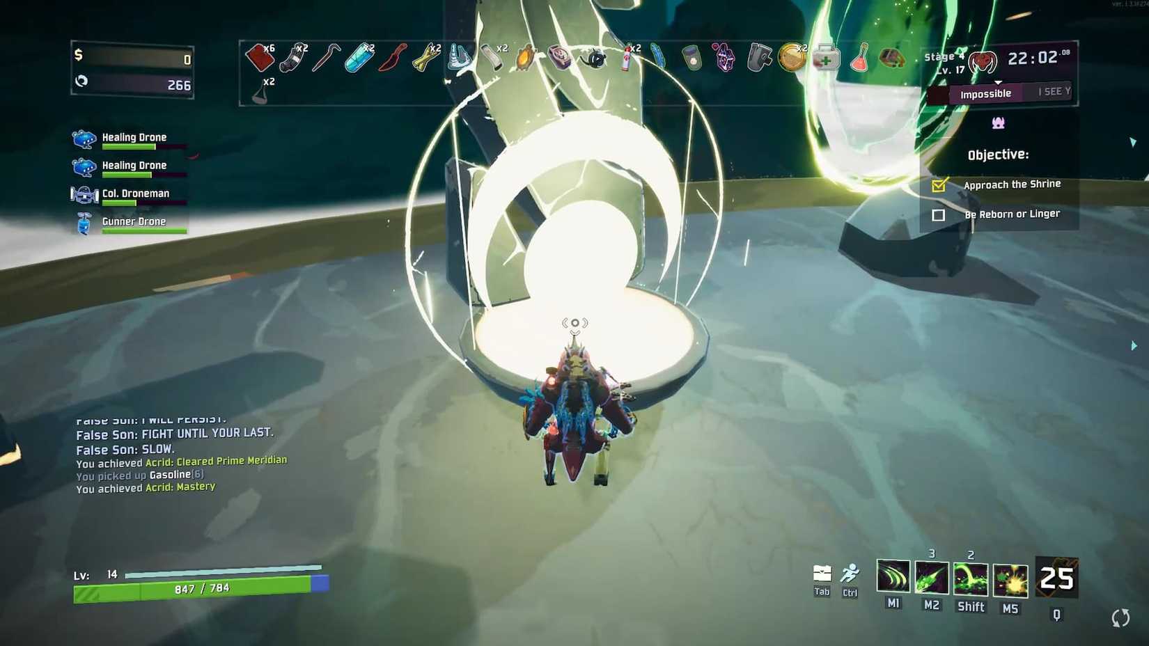 The Rebirth shrine in Risk of Rain 2 Seekers of the Storm