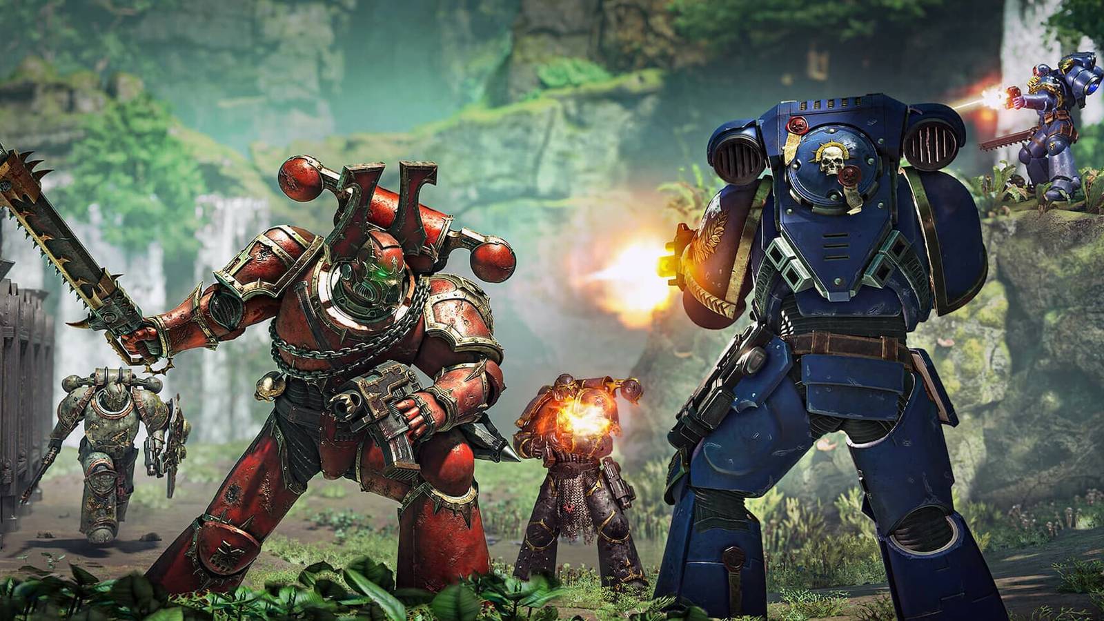 A Khornate Berzerker in Space Marine 2's PvP mode