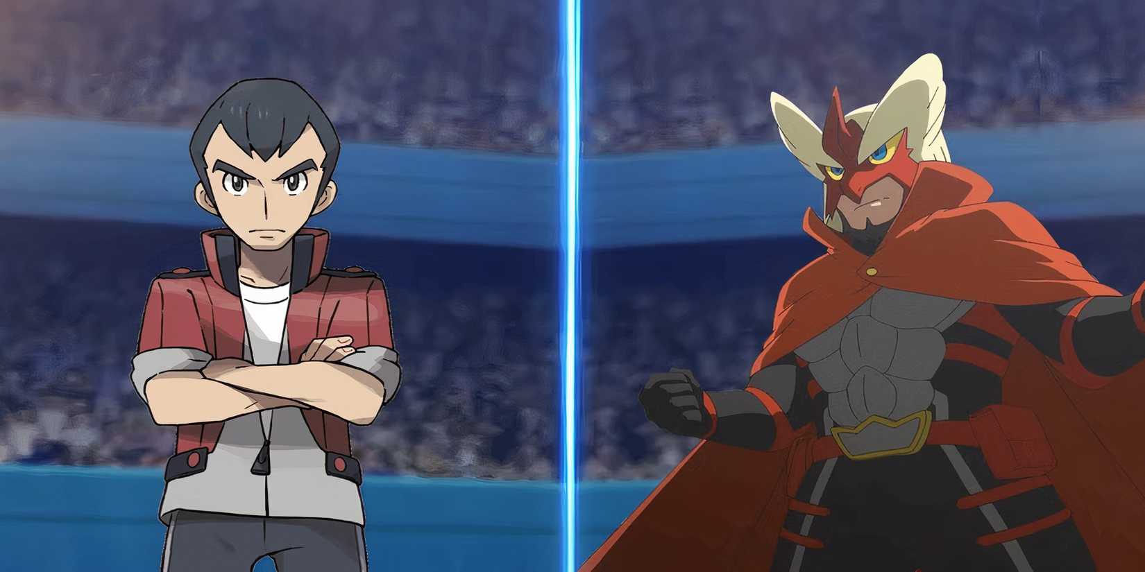 gym leader norman in two outfits in pokemon