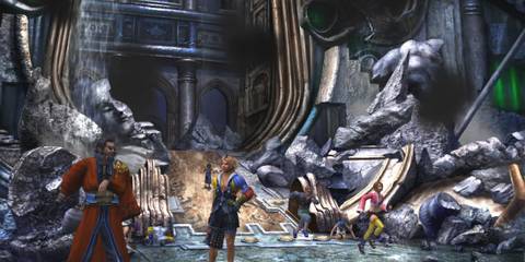 Tidus, Yuna, and Auron in Final Fantasy X Remaster