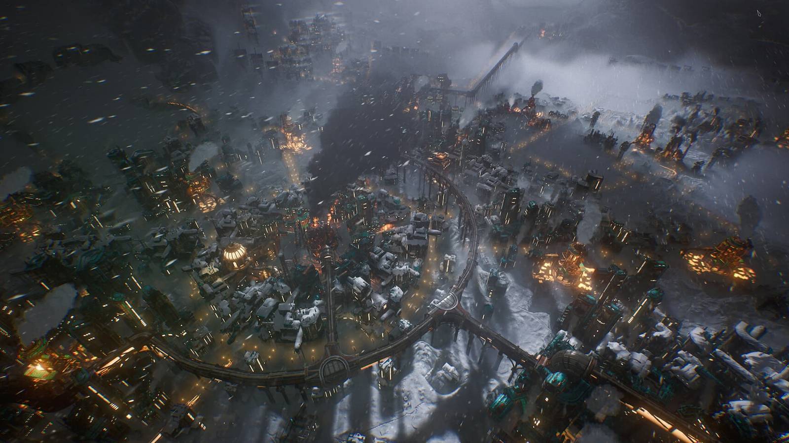A megacity in Frostpunk 2
