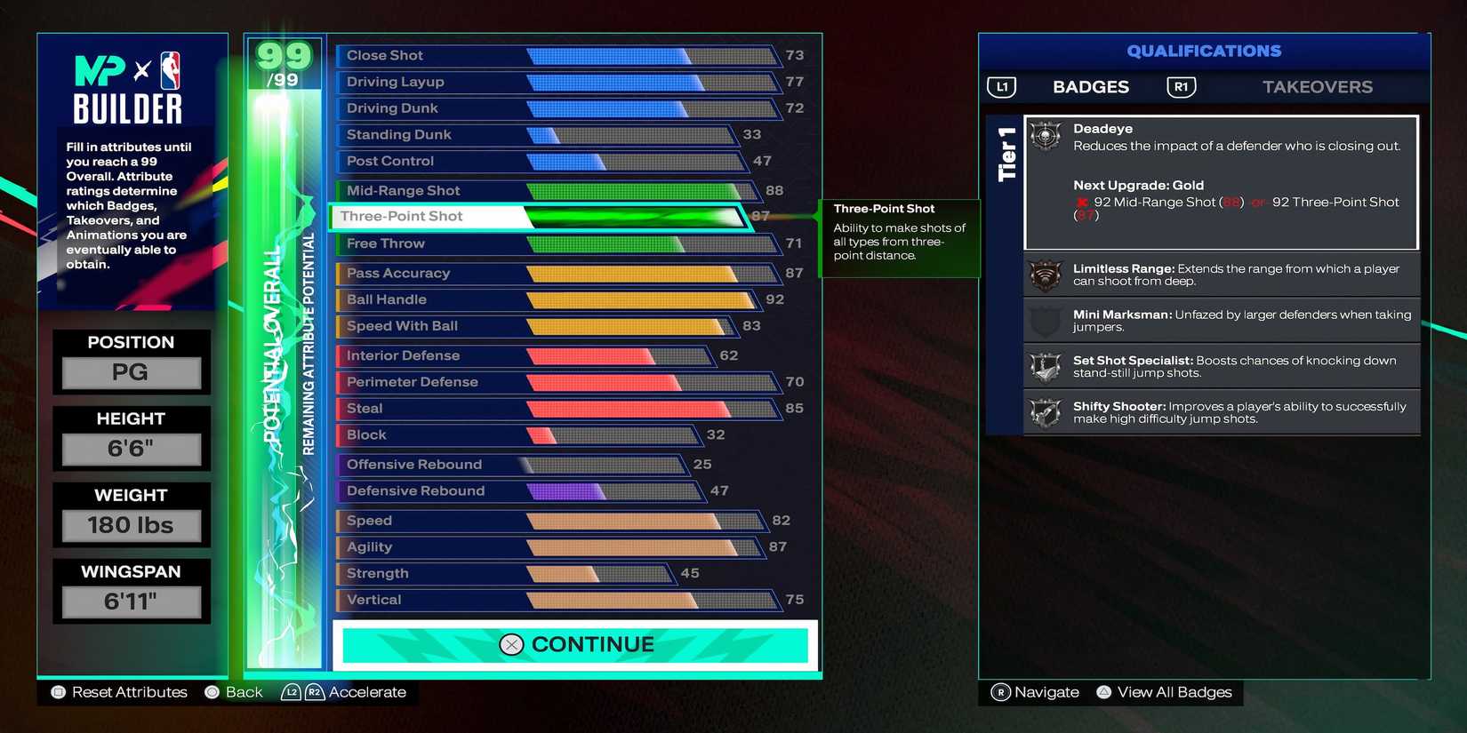 NBA 2K25 - Point Guard Build