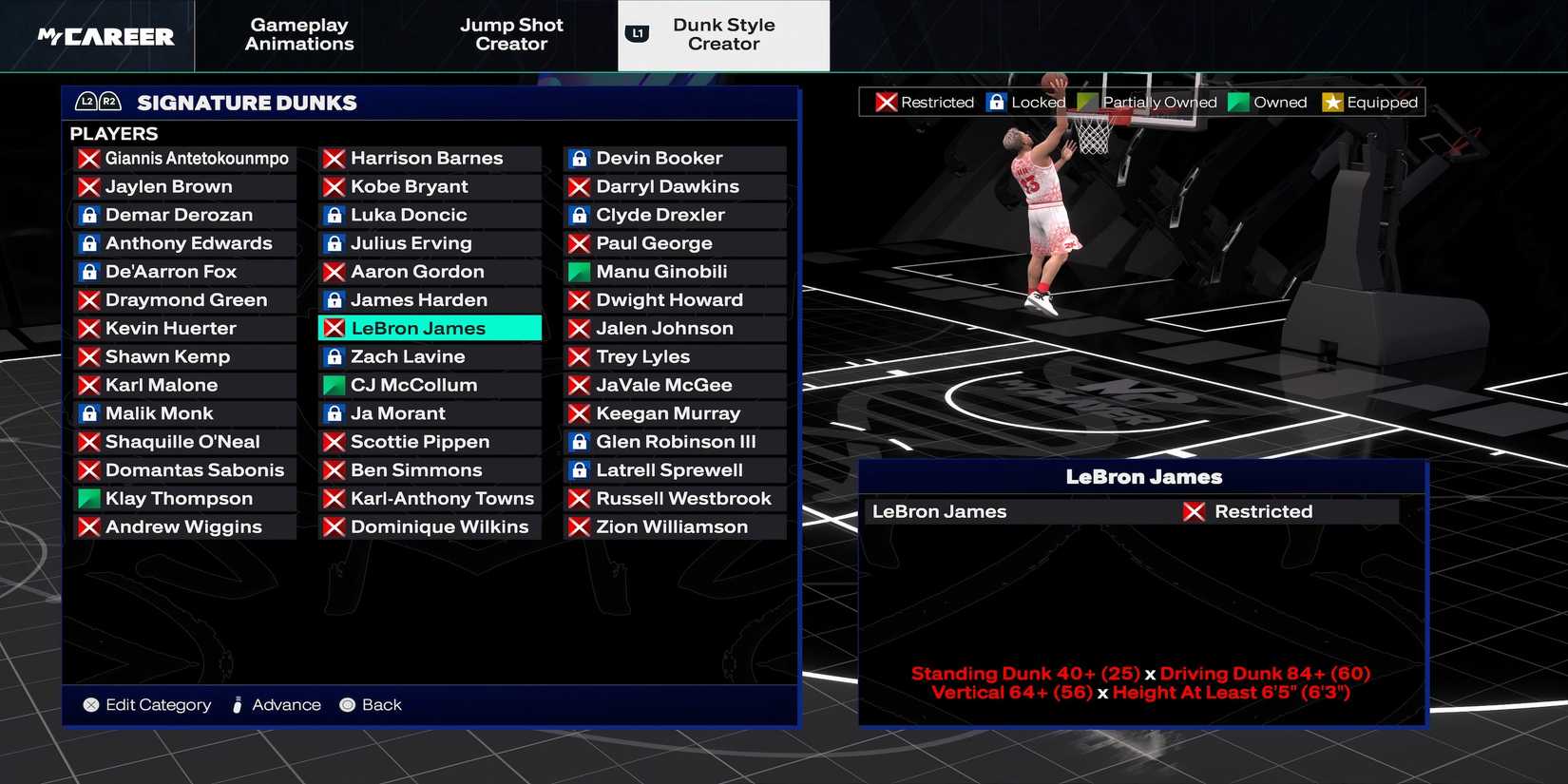 NBA 2K25 - LeBron James Dunk