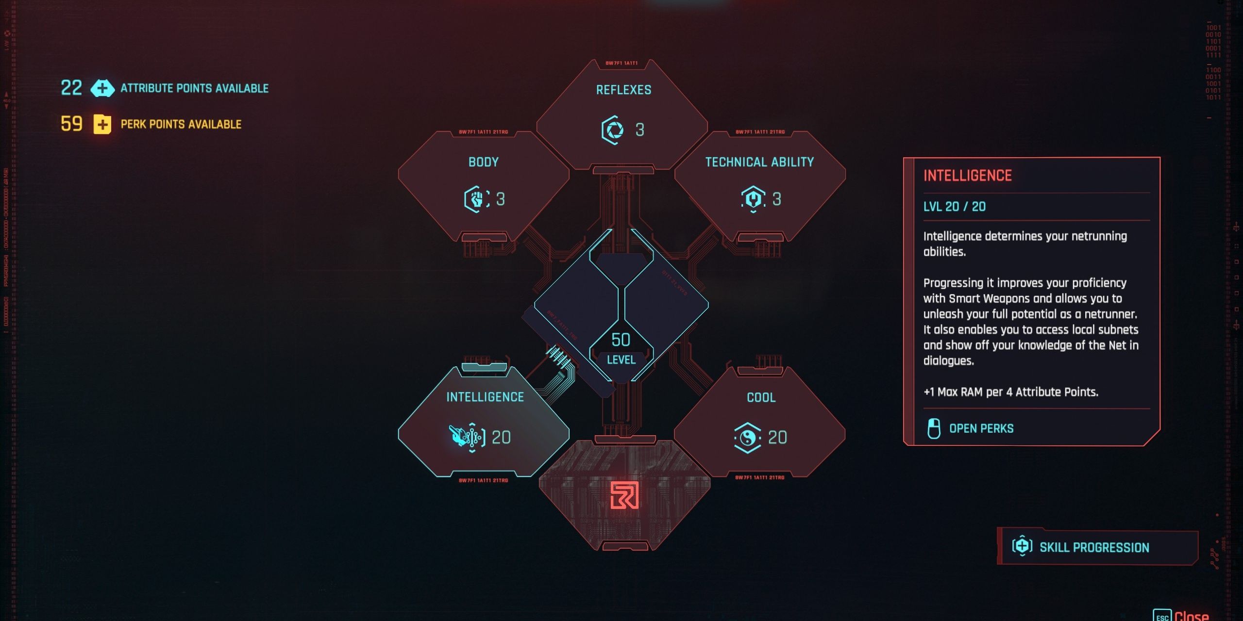 intelligence skill tree