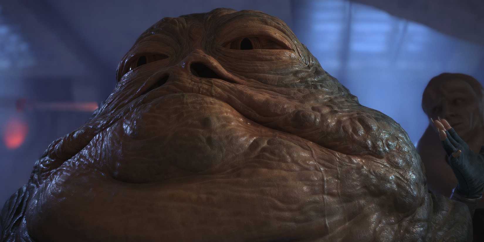 Jabba the Hutt and Bib Fortuna in Star Wars Outlaws