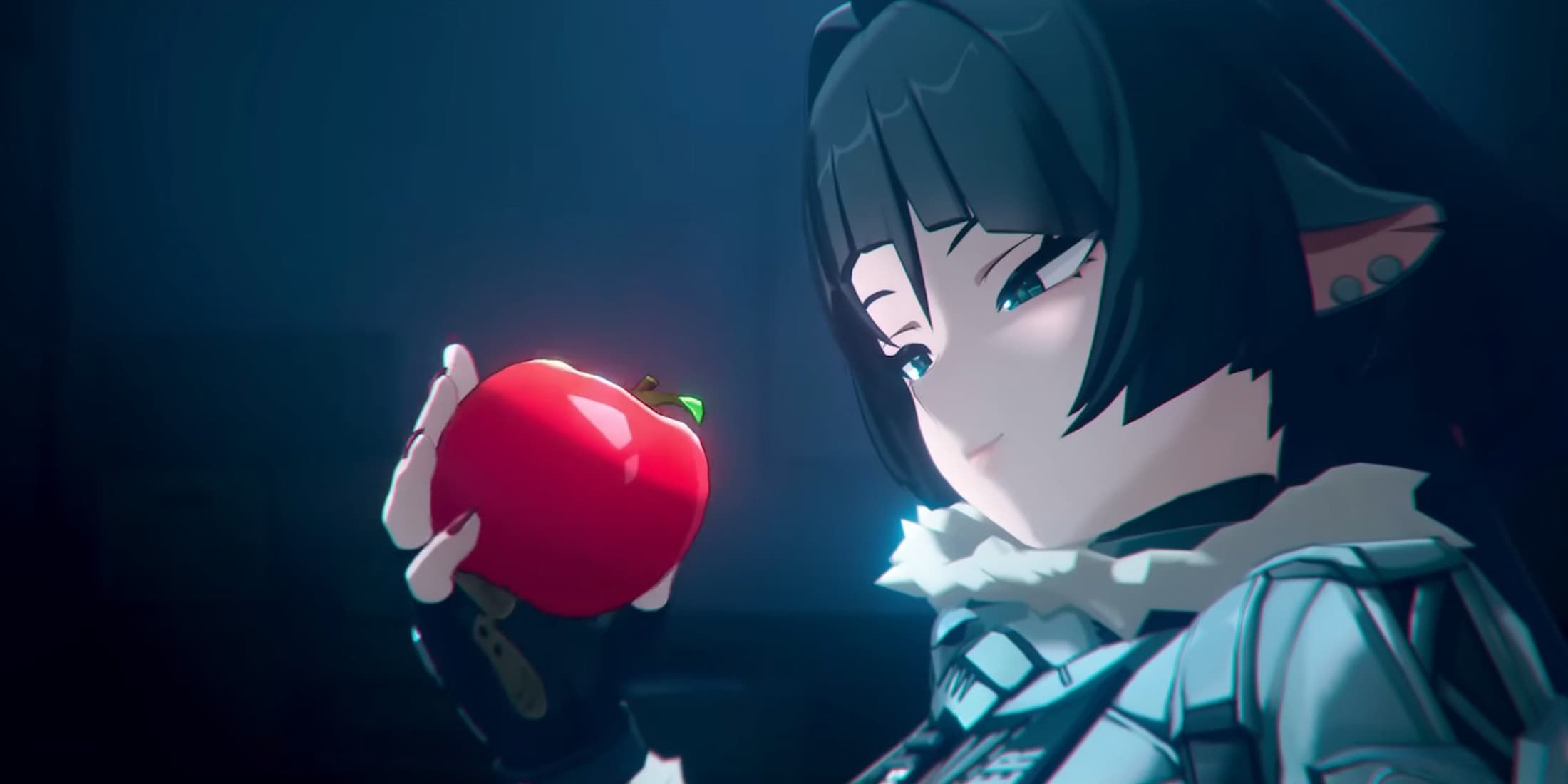 Jane with an apple in her character demo for ZZZ