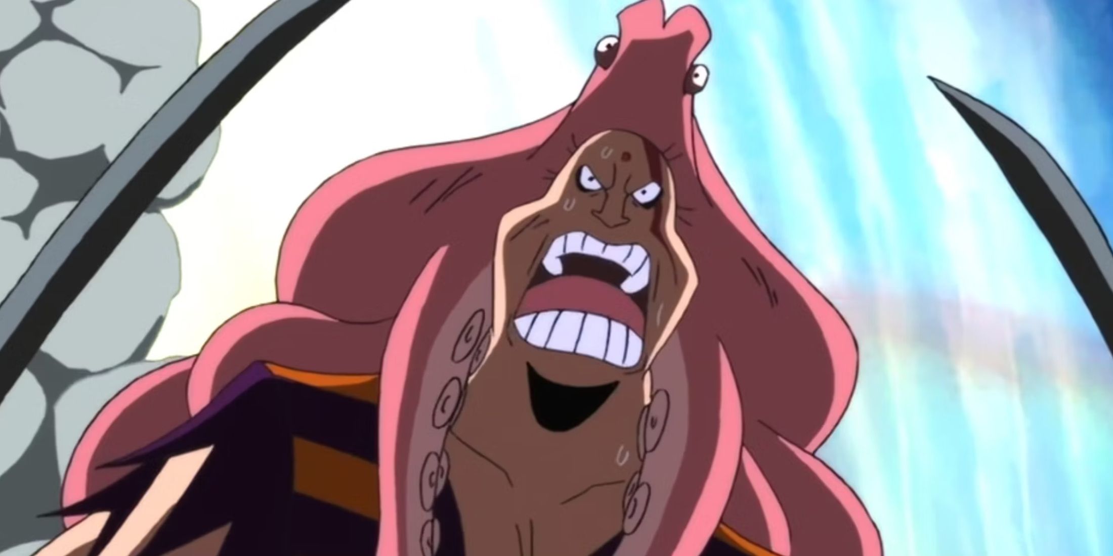 Karma, an octopus fish-man and captain of the takotopus pirates in One Piece