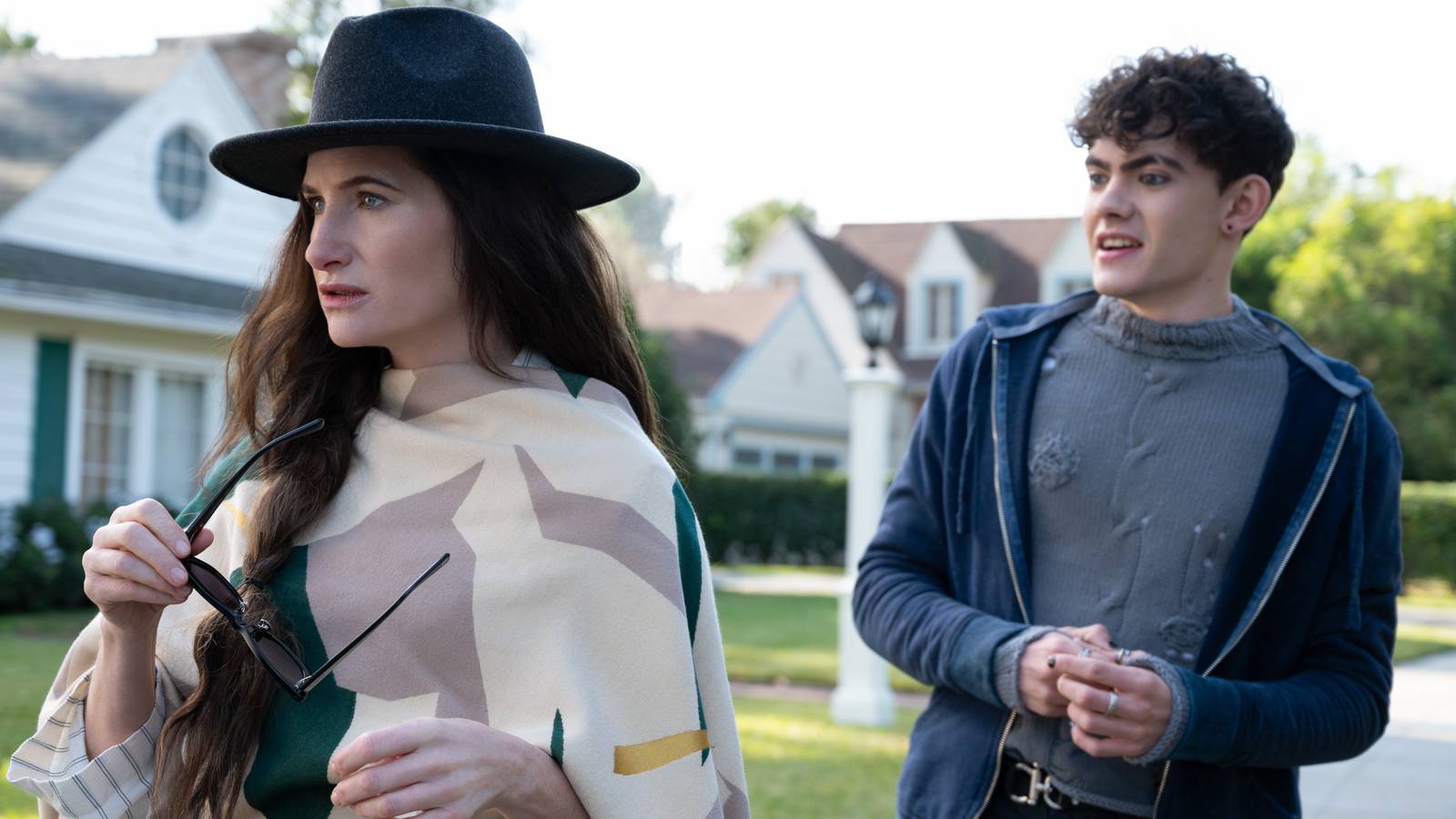 Kathryn Hahn and Joe Locke in Agatha All along Cropped