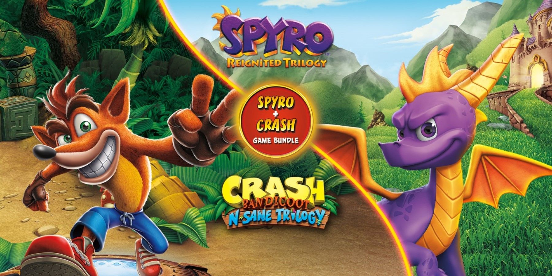 Key Art Showing Crash Bandicoot & Spyro WHile Promoting Their Respective Remasters-1