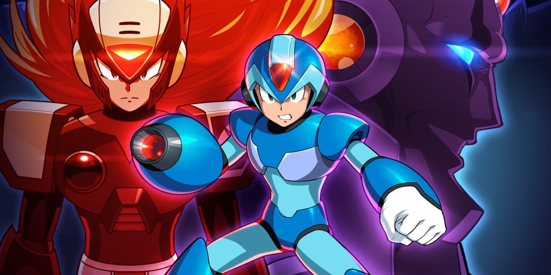 Key Art Showing Mega Man X And Zero In Action Poses