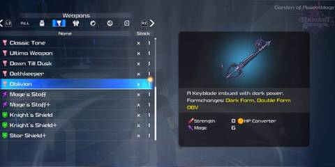 Oblivion in Kingdom Hearts 3