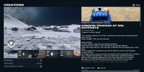 Kingpin Trucker at Sol Outpost in Starfield