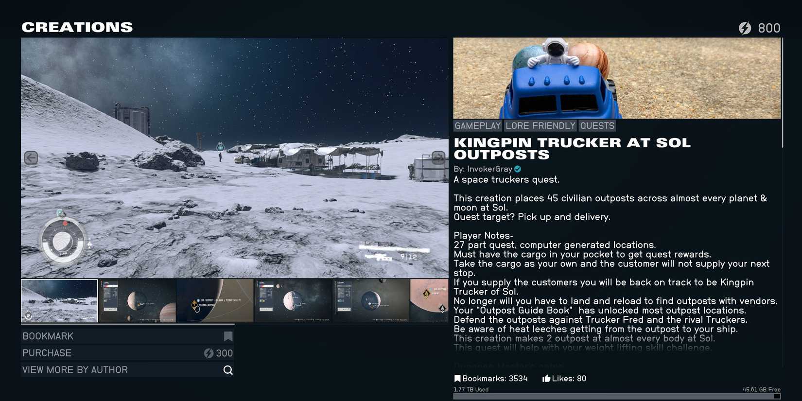 Kingpin Trucker at Sol Outpost in Starfield