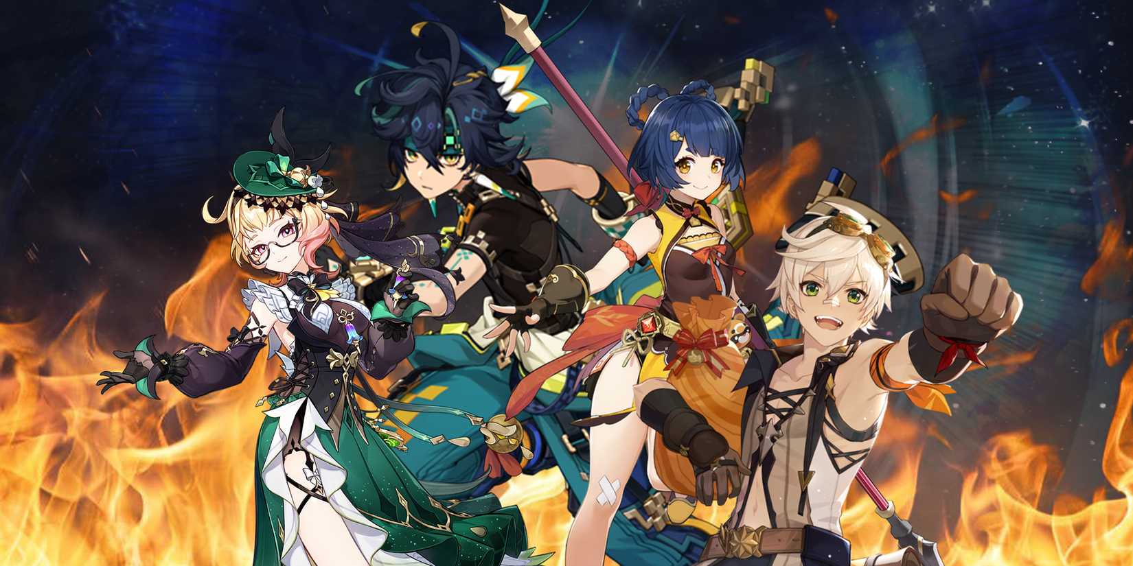 kinich burning team in genshin impact