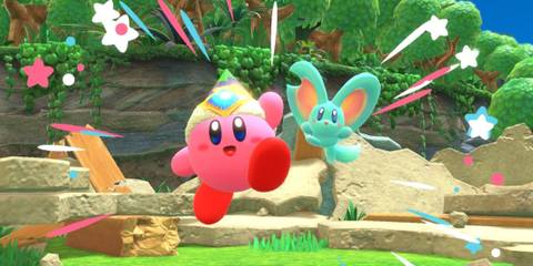 Kirby and Elfilin in Kirby and the Forgotten Land