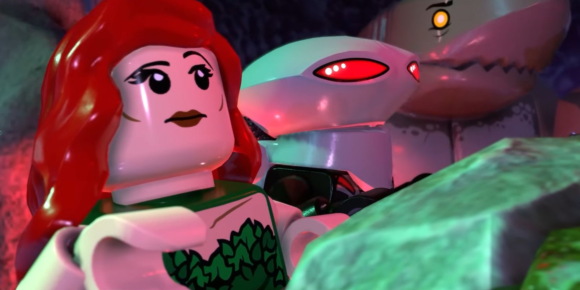 Harley Quinn, Black Manta, and King Shark in LEGO DC Super-Villains