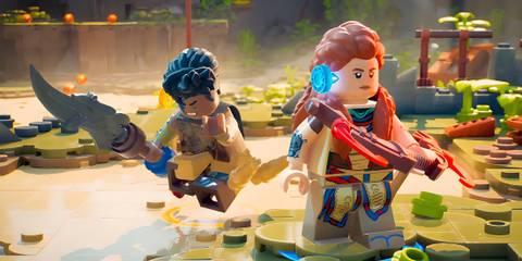 Aloy and Varl in LEGO Horizon Adventures