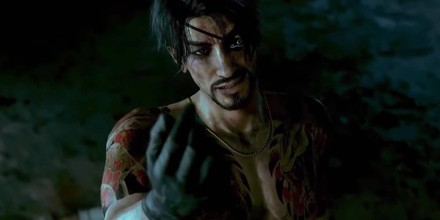 Goro Majima taunting an enemy in Like a Dragon: Pirate Yakuza in Hawaii