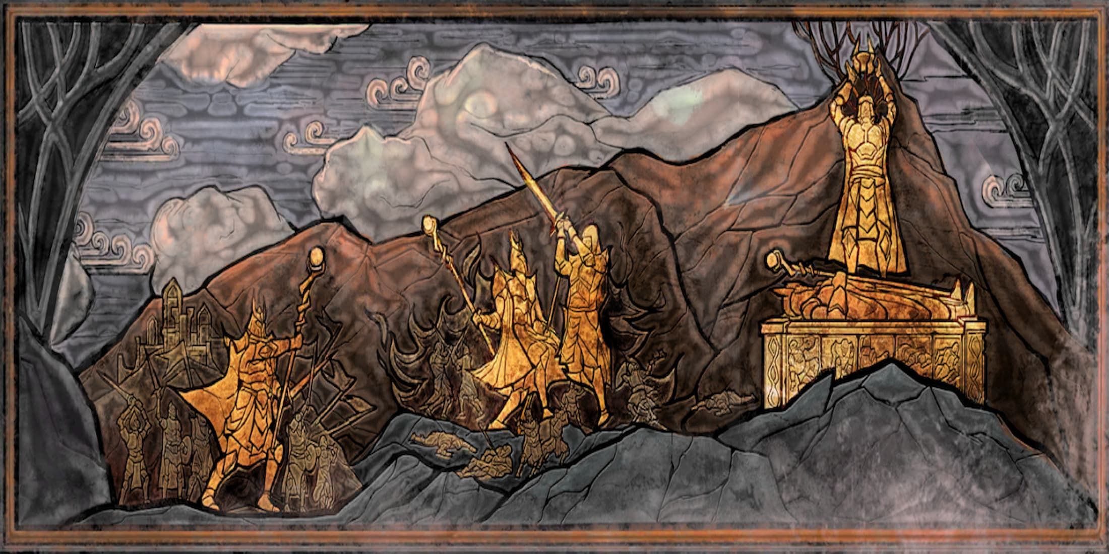 Celemaril mural in Elder Scrolls Blades