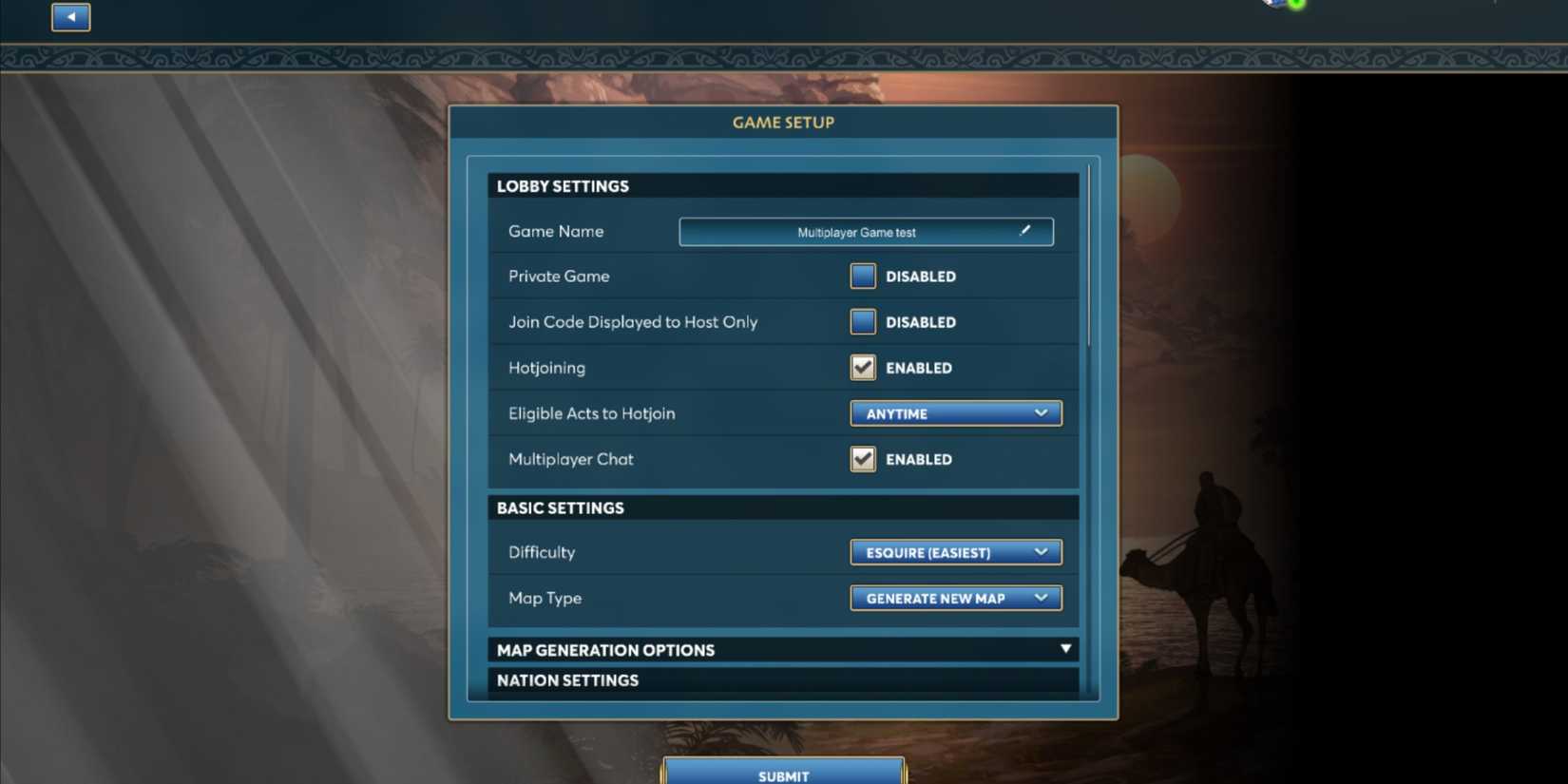 lobby settngs ara history untold