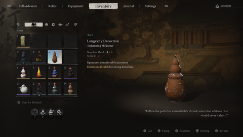 Best Medicines for Healing in Black Myth: Wukong - Longevity Decoction