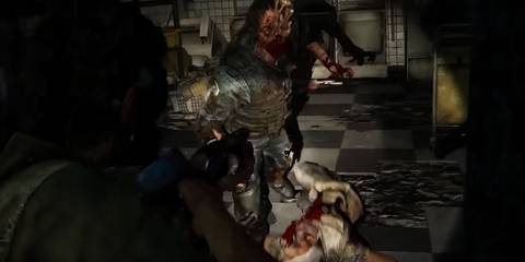 joel shooting an infected