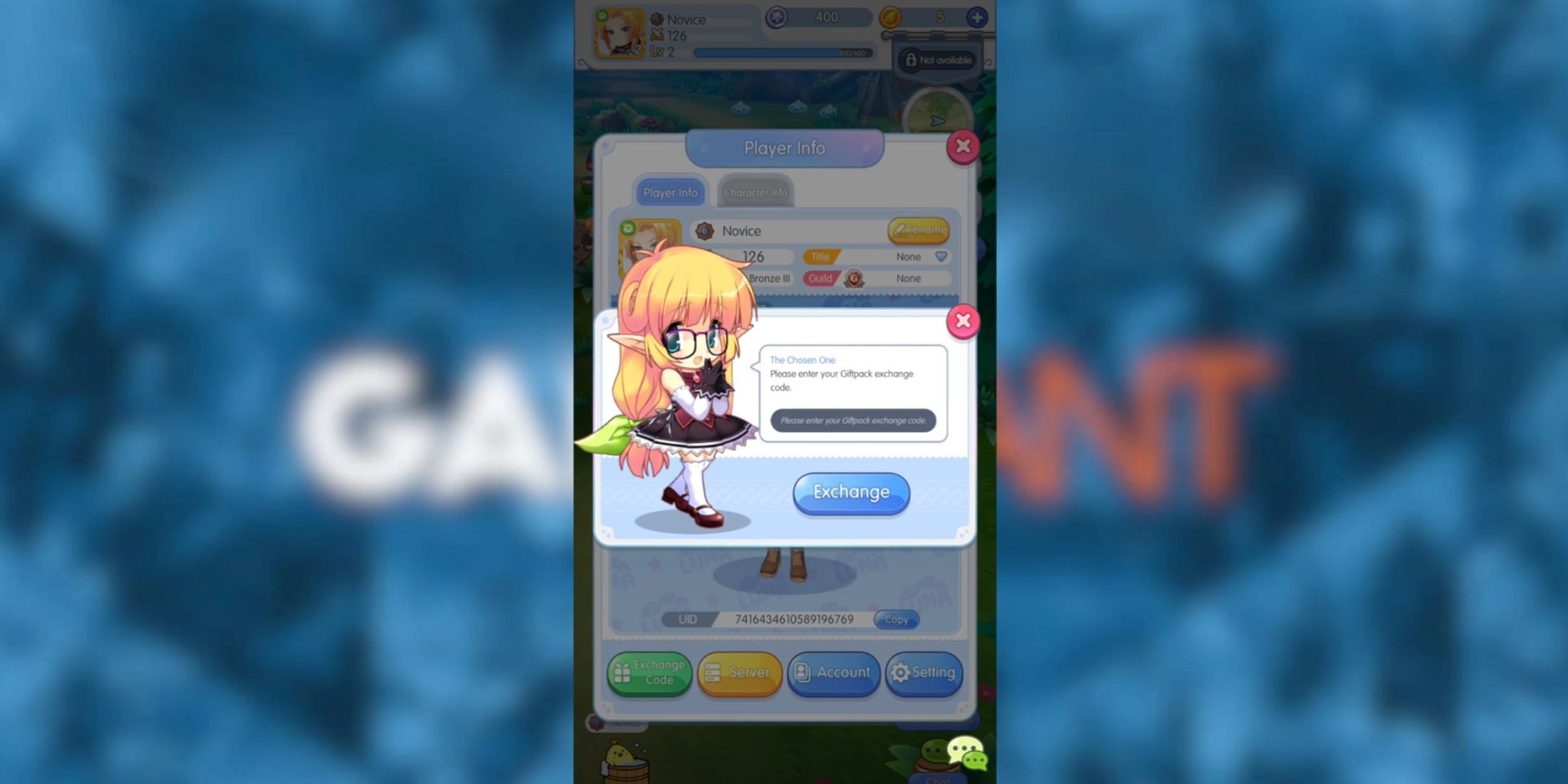 Luna Heroes Tab Codes