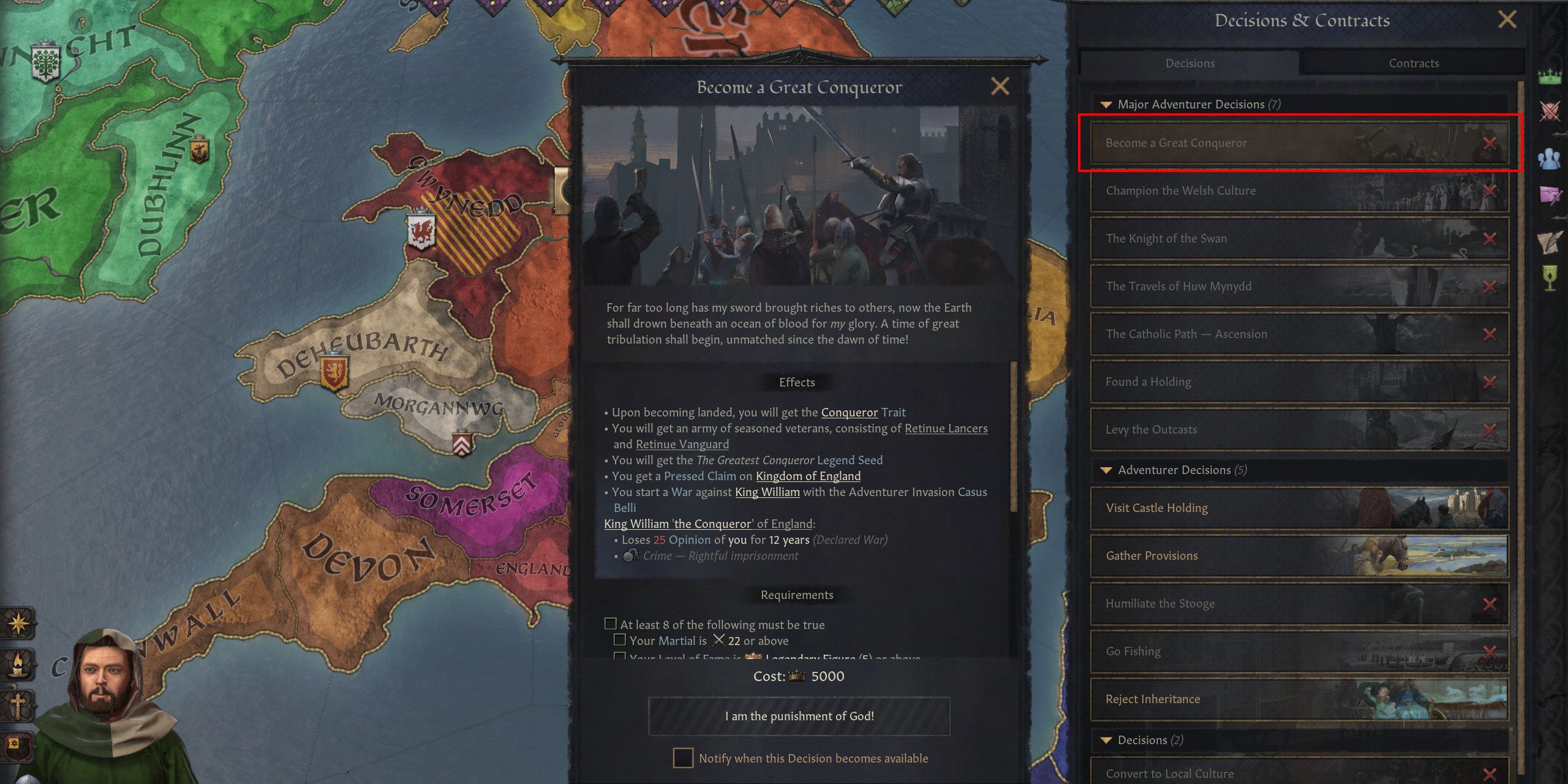 major Adventurer Decisions Great Conqueror